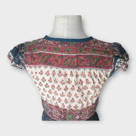 Faherty Bemini Kapu Beach Print Dress Smocked Waist Mini Boho Womens Size Small - Picture 2 of 10